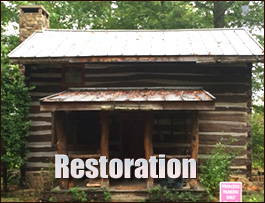 Historic Log Cabin Restoration  Paint Bank, Virginia